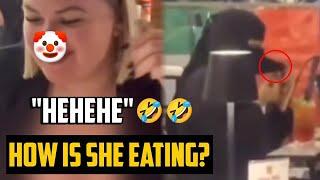 WOMEN CAUGHT LAUGHING AT NIQABI WHILE SHE EATS IN DUBAI