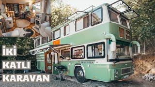 ÇİFTKATLI OTOBÜSÜ EVE DÖNÜŞTÜRDÜK | DIY DOUBLE DECKER BUS HOUSE TOUR