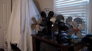 My vintage fan collection updated for 2024, plus light and wall clock