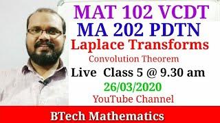 Convolution Theorem | Laplace Transforms (Part 5)| S2(2019 Syllabus) | S4(MA 202)