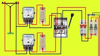 How to Wire 2 Phase Service with Changeover Switch Connection | Manual Changeover Wiring