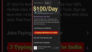 $100/Day Typing Work From HomeJobs#earnmoney#work #shorts