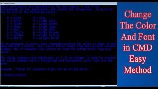 Change Font Color  in CMD  Simple Method  All Windows