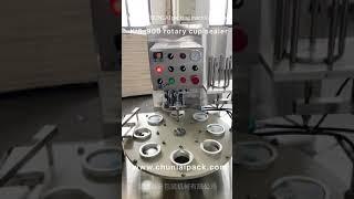 KIS-900 rotary type yogurt cup sealing machine