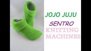 SENTRO KNITTING MACHINE PATERN ( EASY SLIPPERS BEGINER SAFE )  2019