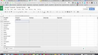 Google Translate Formula in Sheets [Screencast]