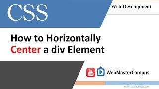 Horizontally Center div Element using CSS