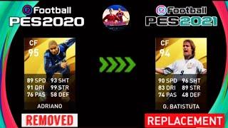 All Removed Legends Replacement Pes 2021 Mobile