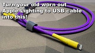 Don't throw away your worn out Lightning to USB cable (insulation fix and customization)