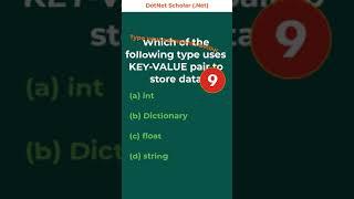 Multiple Choice Question - Q008 - Dotnet Scholar #Shorts #CSharp #Dotnet #developer #programmer