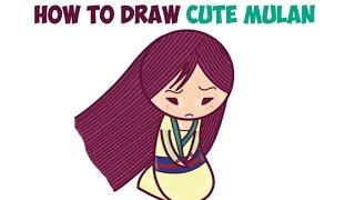 How to Draw Mulan Easy Step by Step Drawing Tutorial for Kids (Cute / Chibi / Kawaii)