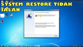 Cara Mengatasi System Restore Windows 7 Tidak Bisa Dibuka / Mengatasi No Restore Point