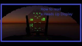 A description on how to read a Heads Up Display for fighter aircraft in MSFS