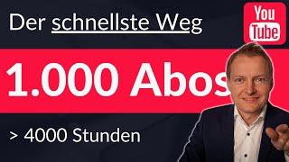 Youtube 1000 Abonnenten 4000 Stunden Wiedergabezeit bekommen   Special - schnellste Weg organisch