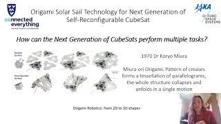 Origami Solar Sail Technology for Next Generation of Self-Reconfigurable CubeSat Project