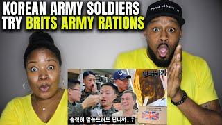  BRUTAL HONESTY..Korean Army Soldiers try British Army Rations (American Couple Reacts)