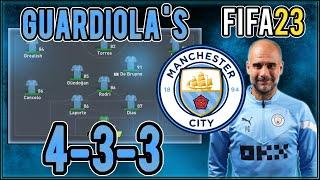 Replicate Pep Guardiola's 4-3-3 Man City Tactics in FIFA 23 | Custom Tactics Explained