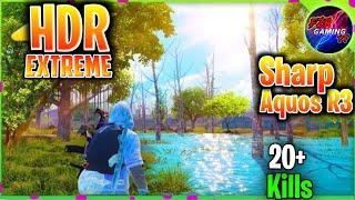 Aquos R3 Solo vs Squad 20 kills | Aquos R3 HDR Extreme | Aquos R3 Lag Fix 2022 | PUBGM #aquosr3