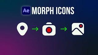 How to Morph Shapes - After effects tutorial - Morph icon