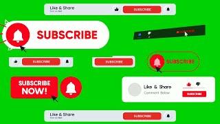 subscribe button || subscribe bell intro || all green screen