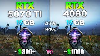 RTX 5070 Ti vs RTX 4080 - Test in 10 Games | 1440p & 4K