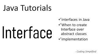 Java Tutorials: Interfaces in Java | Implementation | When to use Interface