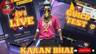 GUILD TEST LIVE STREAM GUCCI BHAI FOR PC VS MOBILE ALL PLAYERS ONLY PRO VS NOOB KARAN BHAI IS LIVE