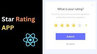 How to Create A Star Rating App using React Js