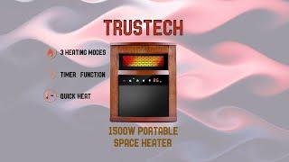 Trustech 1500W Portable Space Heater Demonstration