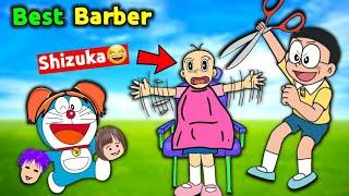 Nobita Opened Barber Shop  || Funny Game