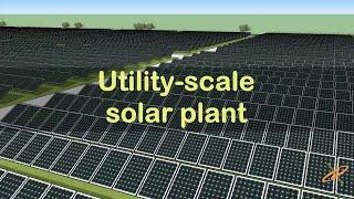 Utility-scale solar PV plant | 3-D modeling and analysis