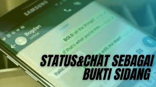 Bisakah Chat, foto, status Fb, dan Video Menjadi bukti di persidangan