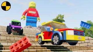 LEGO Cars vs Stairs  BeamNG.Drive