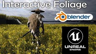 Interactive foliage from Blender to Unreal Engine 4 tutorial