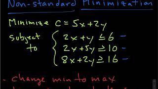 Linear Programming-Non-standard Minimization