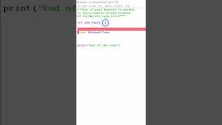 pass keyword use in python #shorts #python #coding #pythonprogramming