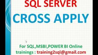 Cross Apply in SQL Server | cross apply vs inner join in Sql Server