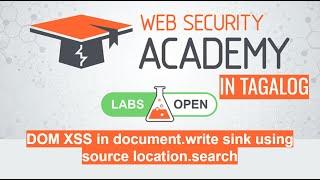 DOM XSS in document.write sink using source location.search | Portswigger Academy