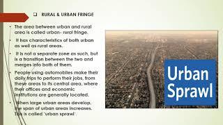 12TH STANDARD : GEOGRAPHY- HUMAN SETTLEMENTS RURAL -URBAN FRINGE