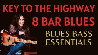 Play The 8 Bar Blues On Bass: Learn "Key To The Highway" By Derek & The Dominos EASY BASS LESSON