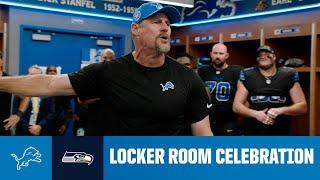 Lions vs. Seahawks postgame locker room celebration