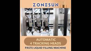 ZONESUN ZS-VTPF4 Automatic 4 Tracking Heads Paste Liquid Filling Machine