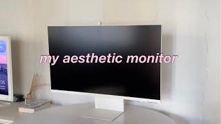 Unboxing the Samsung M8 Monitor | Aesthetic Tech Unboxing 