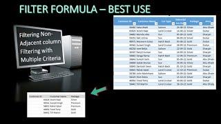 Best excel filter function How to filter non adjacent columns. How to Filter with Multiple Criteria