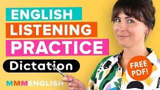 English Listening Practice | Story + Dictation