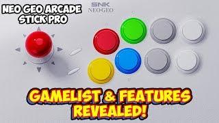 SNK Neo Geo Arcade Stick Pro Gamelist & Features Revealed!