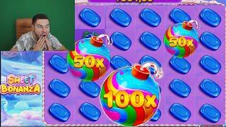 Пошла ИГРОВАЯ СЕССИЯ в SWEET BONANZA КИДАЕТ БОМБОЧКИ Х50 Х100