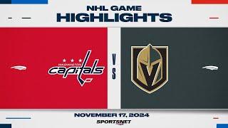 NHL Highlights | Capitals vs. Golden Knights - November 17, 2024