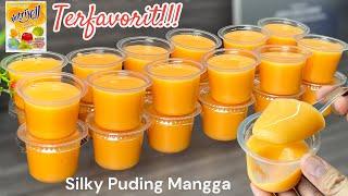 Semua Ketagihan Puding ini‼️ Silky Puding Mangga Super Lembut, Makan 5 cup besar ga cukup