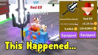 Unlocked New Max Class Red Elf But This Happened... In Saber Simulator Roblox